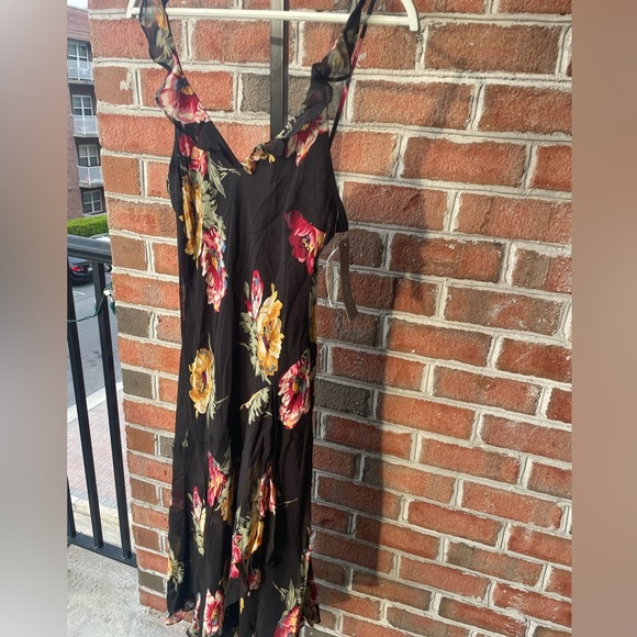 NWT Vintage Ralph Lauren Midi Dress Womens L Fairy Grunge Y2K Floral Goth Long - Picture 4 of 11